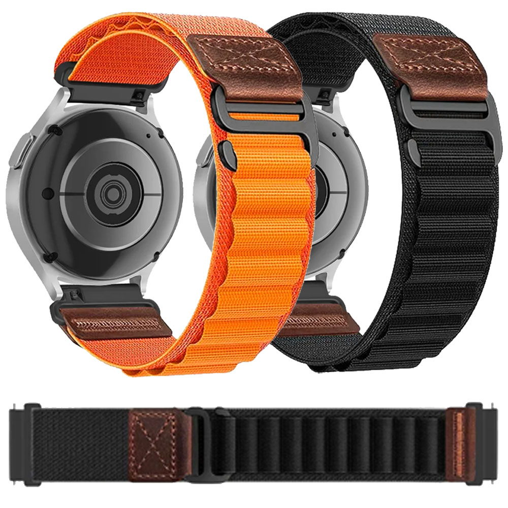 Runners Gear - Pulseira de Nylon+ Couro de 18/20/22mm