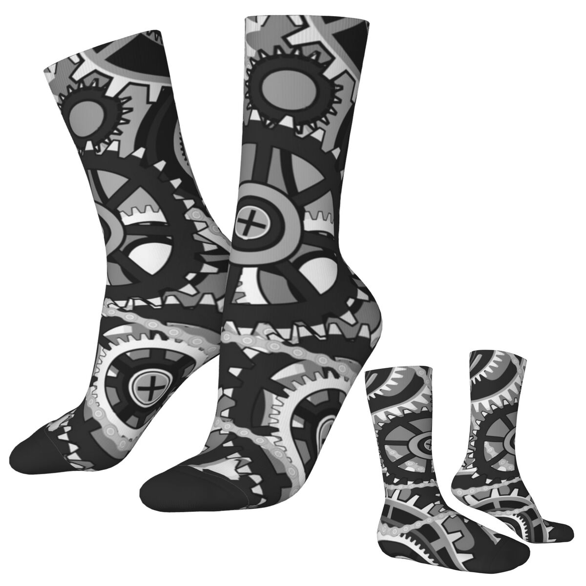 Running Gear Gifts For Men - Engrenagens vintage rodas meias homens impressão